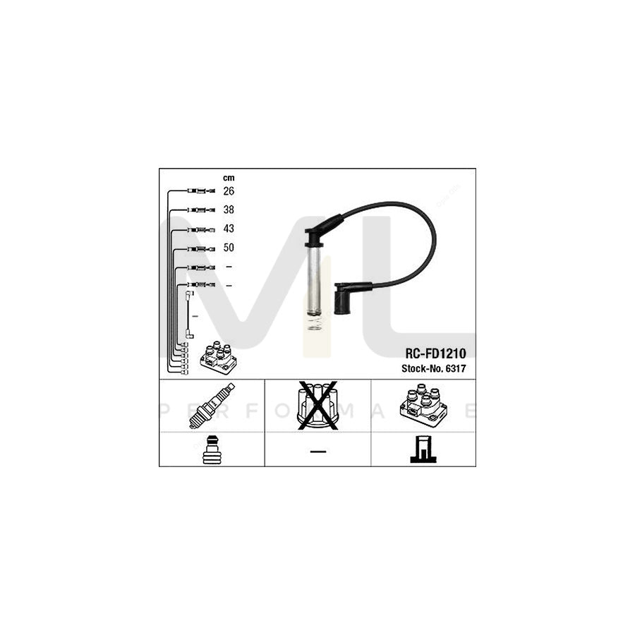 NGK Ignition Cable Kit RC-FD1210 (NGK6317)