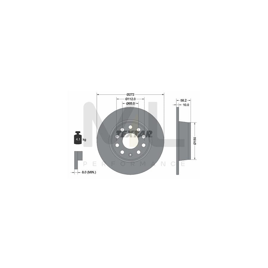 TEXTAR 92300003 Brake Disc Solid, Coated, without wheel hub, without wheel studs | Performance Parts Direct Car Parts