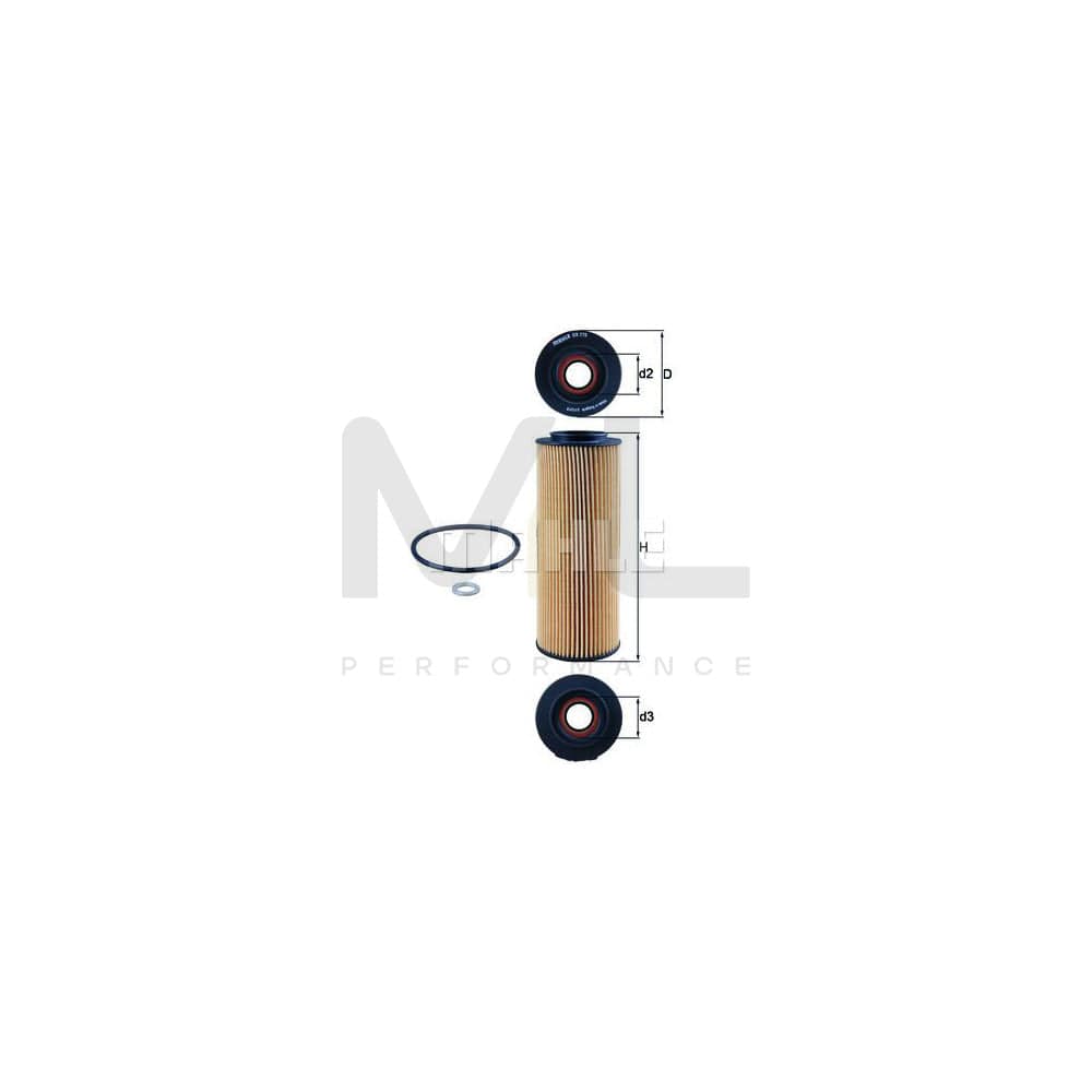 MAHLE ORIGINAL OX 775D Oil Filter Filter Insert | Performance Parts DirectCar Parts