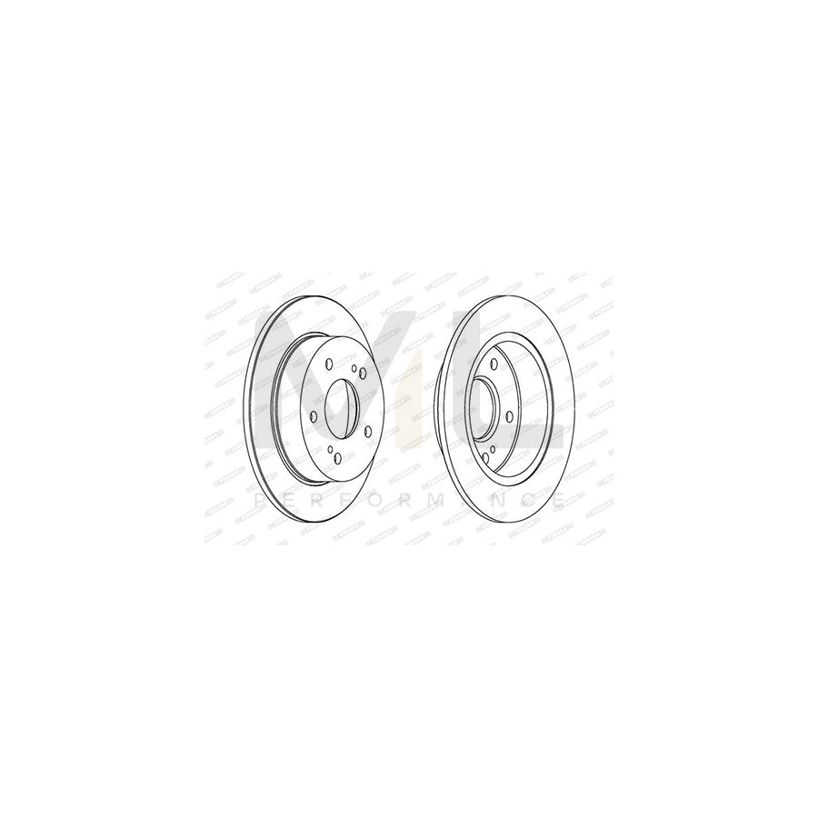 FERODO PREMIER DDF863 Brake Disc Solid, without bolts/screws | Performance Parts Direct Car Parts
