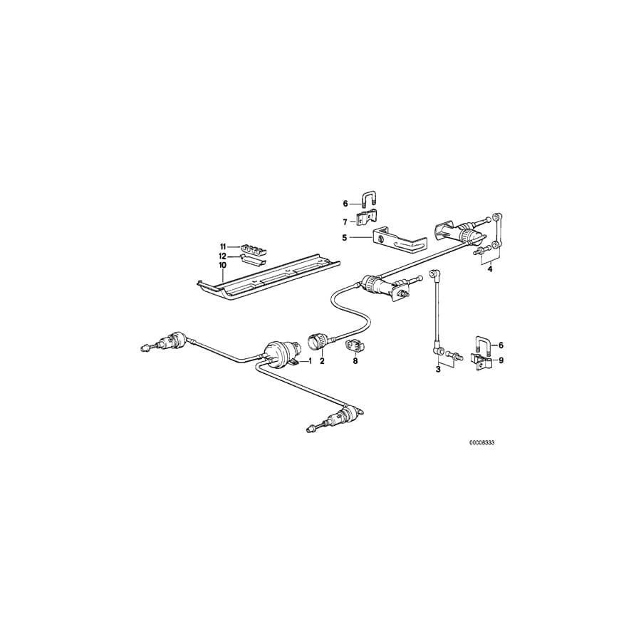 Genuine BMW 63121388582 E32 Hydraulic System Rear (Inc. 735i, 730i & 730iL)