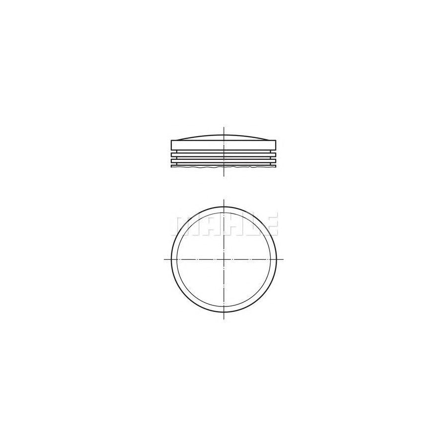MAHLE ORIGINAL 012 26 03 Piston 86,5 mm, with piston rings