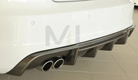 Rieger 00099355 Audi 8V A3 Rear Diffuser for Twin Tailpipe Left - Carbon-Look