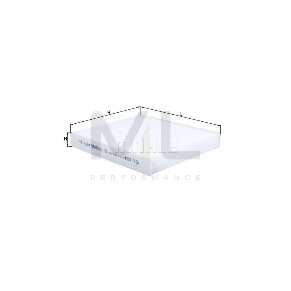 MAHLE ORIGINAL LA 100 Pollen filter Particulate Filter | Performance Parts DirectCar Parts