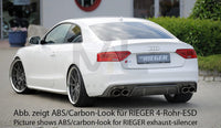 Rieger 00055473 Audi B8 B81 S5 Rear Diffuser for Original Twin Tailpipe Left & Right -  Matte Black