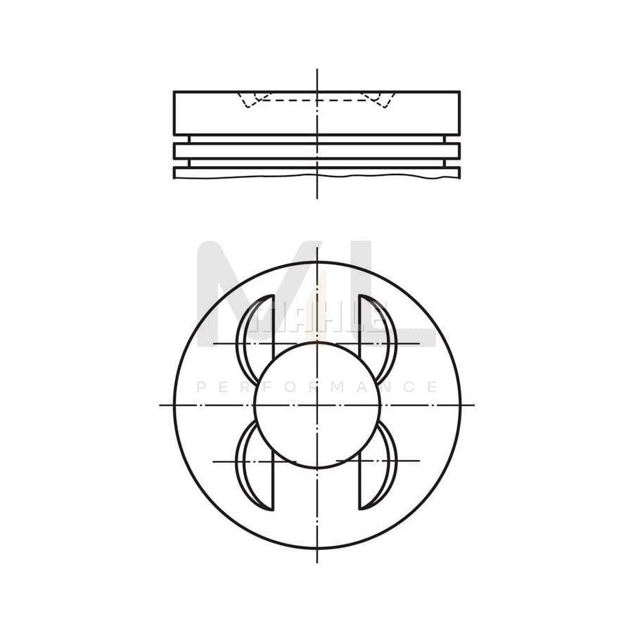 MAHLE ORIGINAL 001 13 00 Piston suitable for MERCEDES-BENZ E-Class 89,9 mm | Performance Parts DirectCar Parts