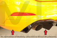 Rieger 00088237 Ford DEH Focus 4 ST Rear Diffuser for Original Tailpipe Left & RIght - Glossy Black