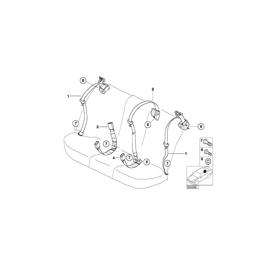 Genuine BMW 72117000405 E46 Support (Inc. 316i, 318i & 325xi)