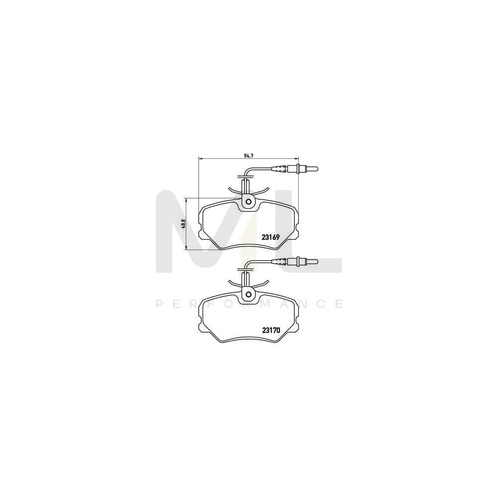 Brembo P 61 050 Brake Pad Set With Brake Caliper Screws