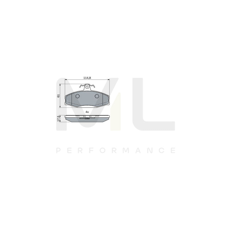 Bosch 0986494924 Brake Pad Set BP2263 | Performance Parts Direct Car Parts