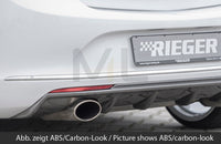 Rieger 00088065 Opel Astra J Rear Diffuser for Sport Tailpipe Left & Right - Glossy Black