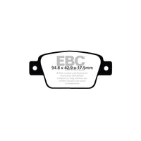 EBC PDKR034 Alfa Romeo MiTo Ultimax Rear Brake Pad & Plain Disc Kit - Bosch / Brembo Caliper