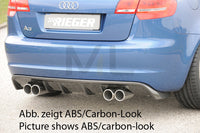 Rieger 00056777 Audi 8P A3 Rear Diffuser for Sport Tailpipe Left & Right -  Matte Black
