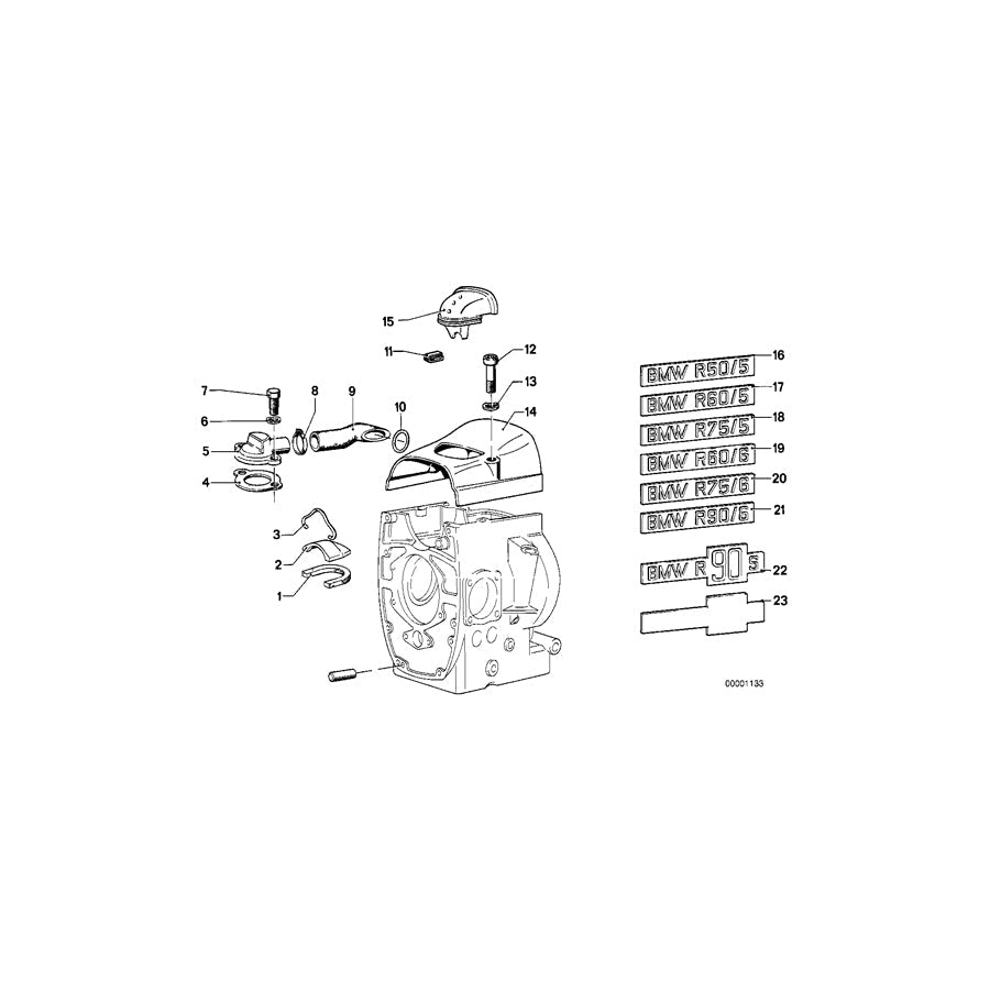 Genuine BMW 51141259368 Type Plate (Inc. R90/6)