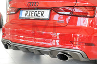 Rieger 00099617 Audi 8V Rear Diffuser for Sport Tailpipe Left & Right (A3 & S3) - Carbon-Look