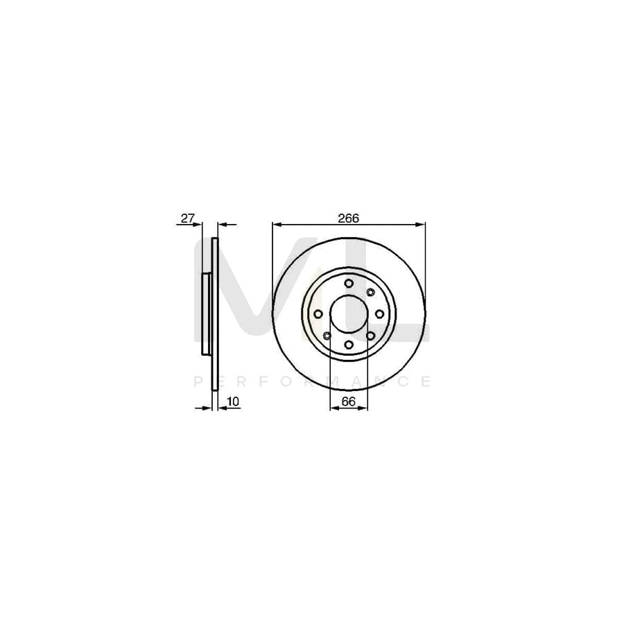 BOSCH 0 986 478 090 Brake Disc Solid, Oiled | Performance Parts Direct Car Parts