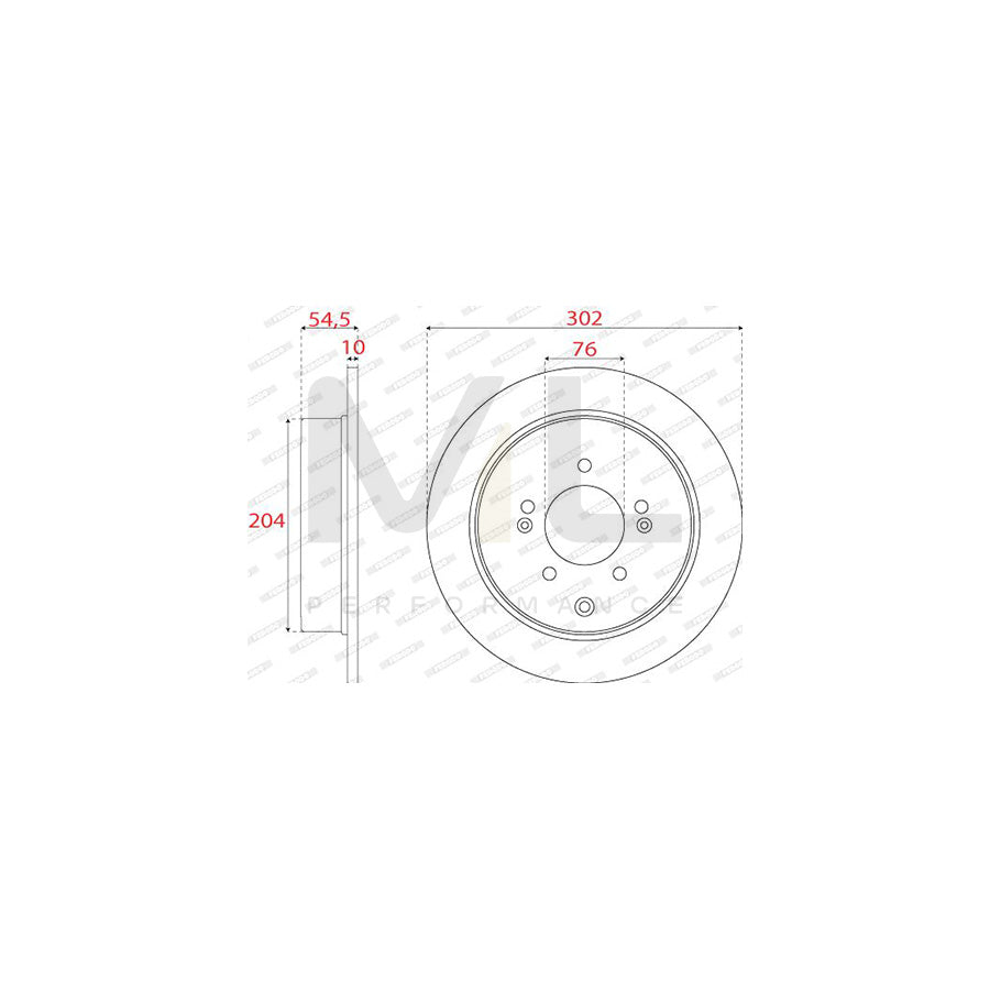 FERODO DDF2772C Brake Disc Solid, Coated | Performance Parts Direct Car Parts
