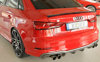 Rieger 00099616 Audi 8V A3 Rear Diffuser for Sport Tailpipe Left & Right - Carbon-Look
