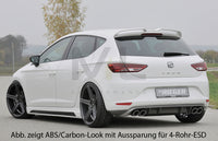 Rieger 00027017 SEAT 5F Leon Rear Diffuser for Twin Tailpipe Left -  Matte Black