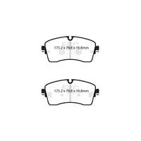 EBC PDKF2476 Jaguar Land Rover Ultimax Front Brake Pad & Plain Disc Kit - TRW Caliper (Inc. E-Pace & Discovery Sport)