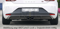 Rieger 00027008 SEAT 5F Leon FR Rear Diffuser for Twin Tailpipe Left & Right -  Matte Black