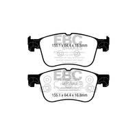 EBC PD06KF829 Ford Focus Greenstuff Front Brake Pad & USR Disc Kit - ATE Caliper