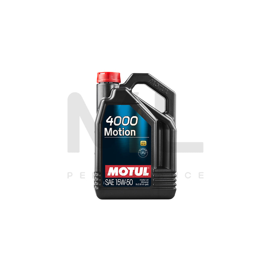 Motul 4000 Motion 15w-50 Mineral Car Engine Oil 5l