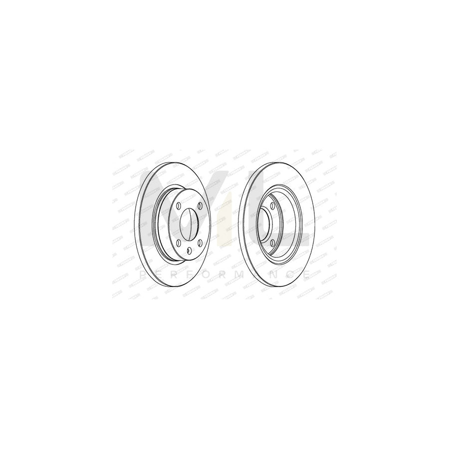 FERODO PREMIER DDF875 Brake Disc Solid, with bolts/screws | Performance Parts Direct Car Parts