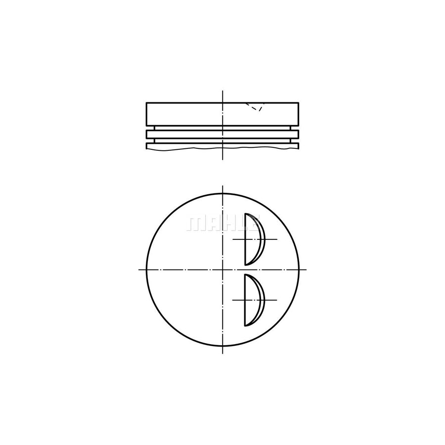 MAHLE ORIGINAL 011 90 00 Piston 95,0 mm, without cooling duct