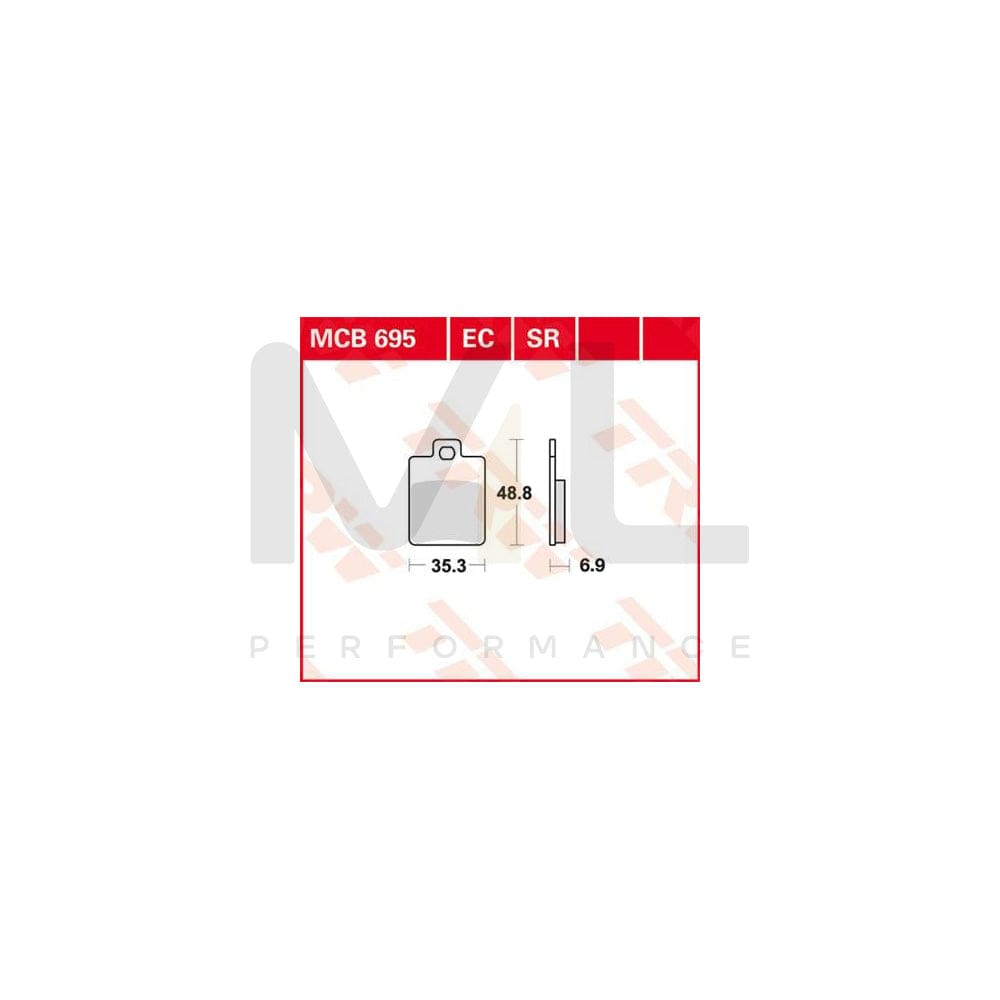 TRW Sinter Sportive Scooter Mcb695Sr Brake Pad Set | Performance Parts Direct Car Parts