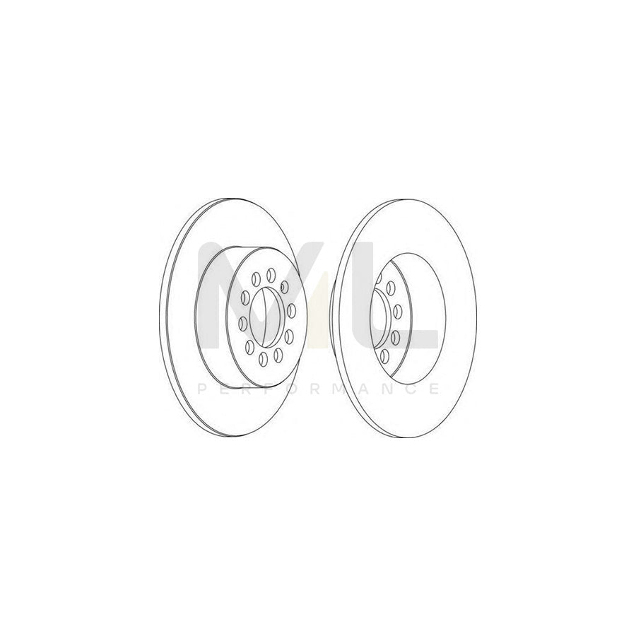 FERODO DDF1224-1 Brake Disc Solid | Performance Parts Direct Car Parts