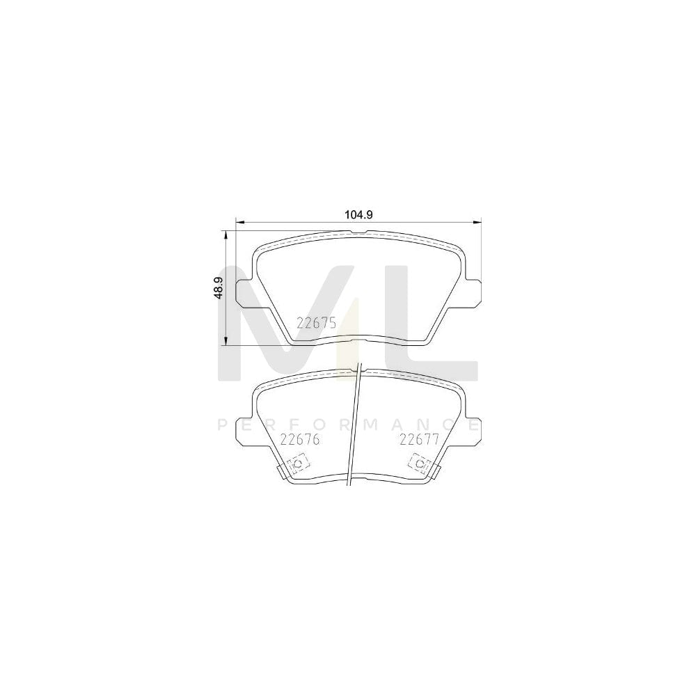 Brembo P 30 109 Brake Pad Set With Acoustic Wear Warning
