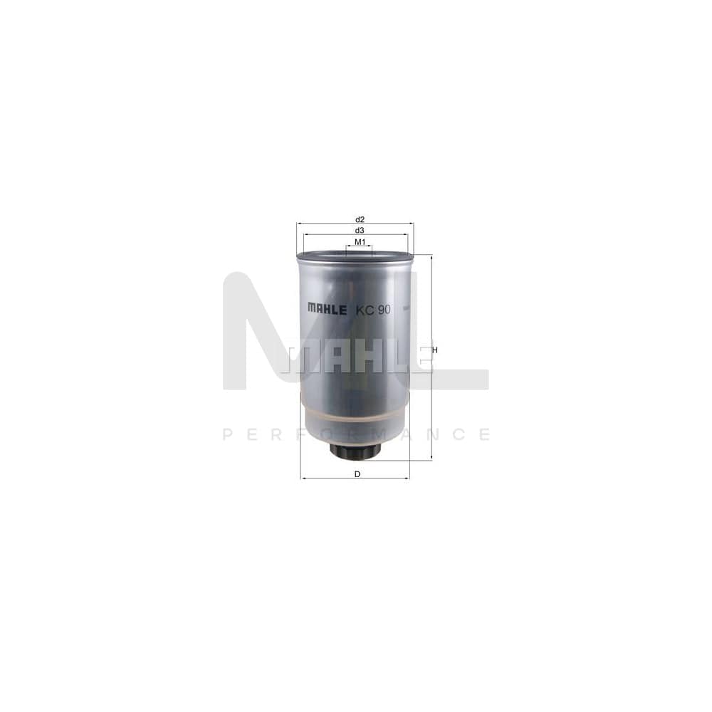 MAHLE ORIGINAL KC 90 Fuel filter Spin-on Filter | Performance Parts DirectCar Parts