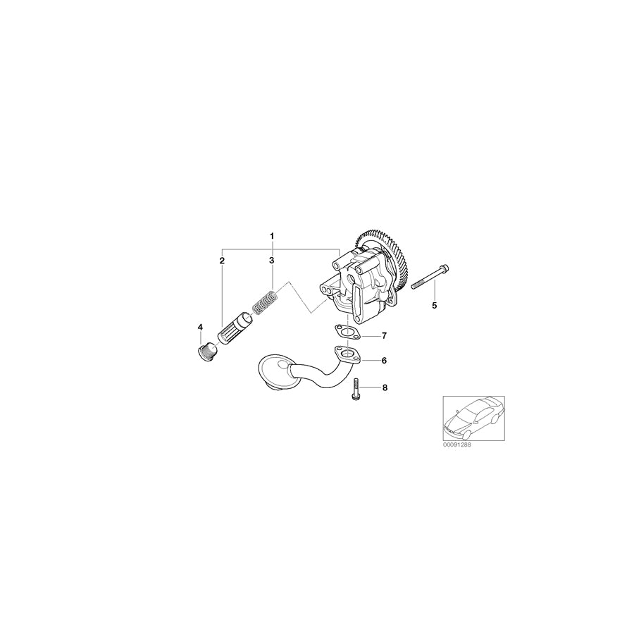 Genuine BMW 11412247299 E46 E61 E60 Compression Spring (Inc. 120d, 320d & 320Cd)