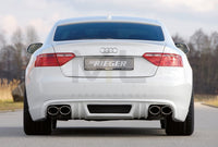 Rieger 00055418 Audi B8 B81 A5 Rear Diffuser for Twin Tailpipe Left & Right -  Matte Black