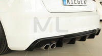 Rieger 00056804 Audi 8V A3 Rear Diffuser for Twin Tailpipe Left -  Matte Black