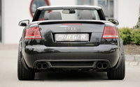 Rieger 00099839 Audi 8H A4 Rear Diffuser for Twin Tailpipe Left & Right - Carbon-Look