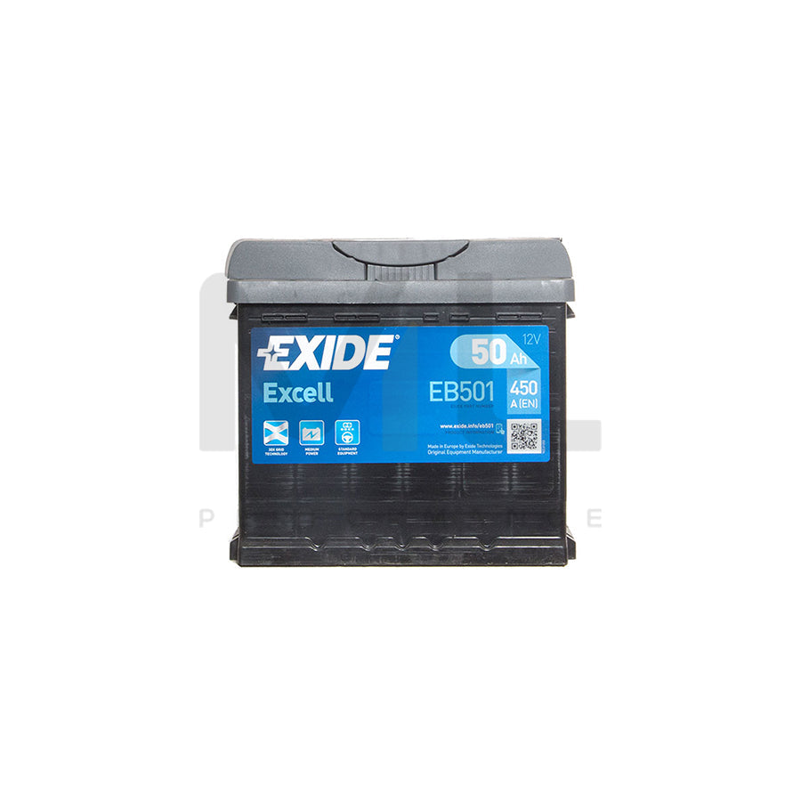Exide Excell 077 Car Battery - 3 Year Guarantee