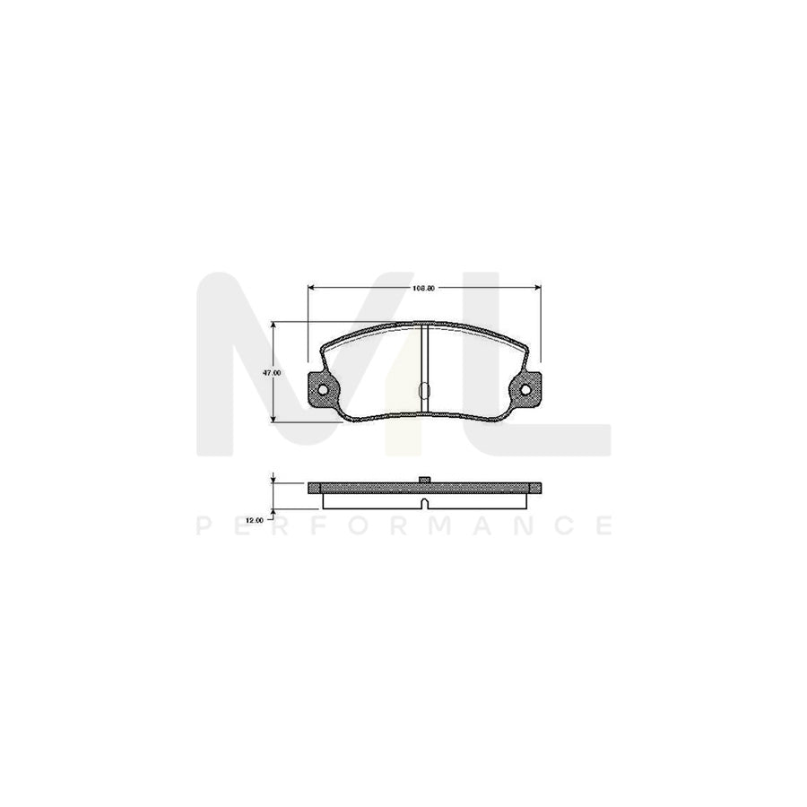 Bosch 0986Tb2481 Brake Pad Set Excl. Wear Warning Contact  | Performance Parts Direct Car Parts