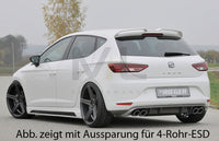 Rieger 00099247 SEAT 5F Leon Rear Diffuser for Twin Tailpipe Left - Carbon-Look