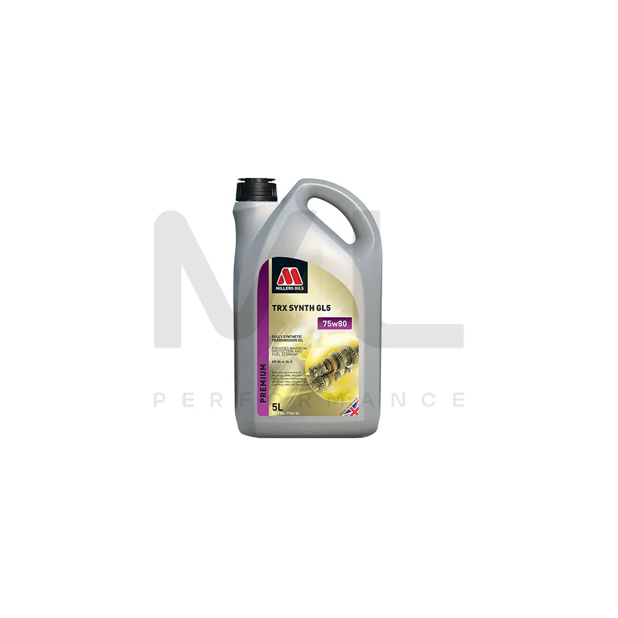 Millers Oils TRX Synth 75w Fully Synthetic Transmission Oil 5l