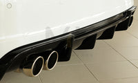 Rieger 00088142 Audi 8V A3 Rear Diffuser for Twin Tailpipe Left & Right - Glossy Black