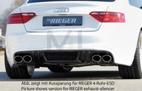 Rieger 00099065 Audi B8 B81 A5 Rear Diffuser for Original Tailpipe Left & RIght - Carbon-Look