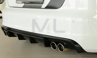 Rieger 00056813 Audi 8V S3 Rear Diffuser for Original Twin Tailpipe Left & Right -  Matte Black