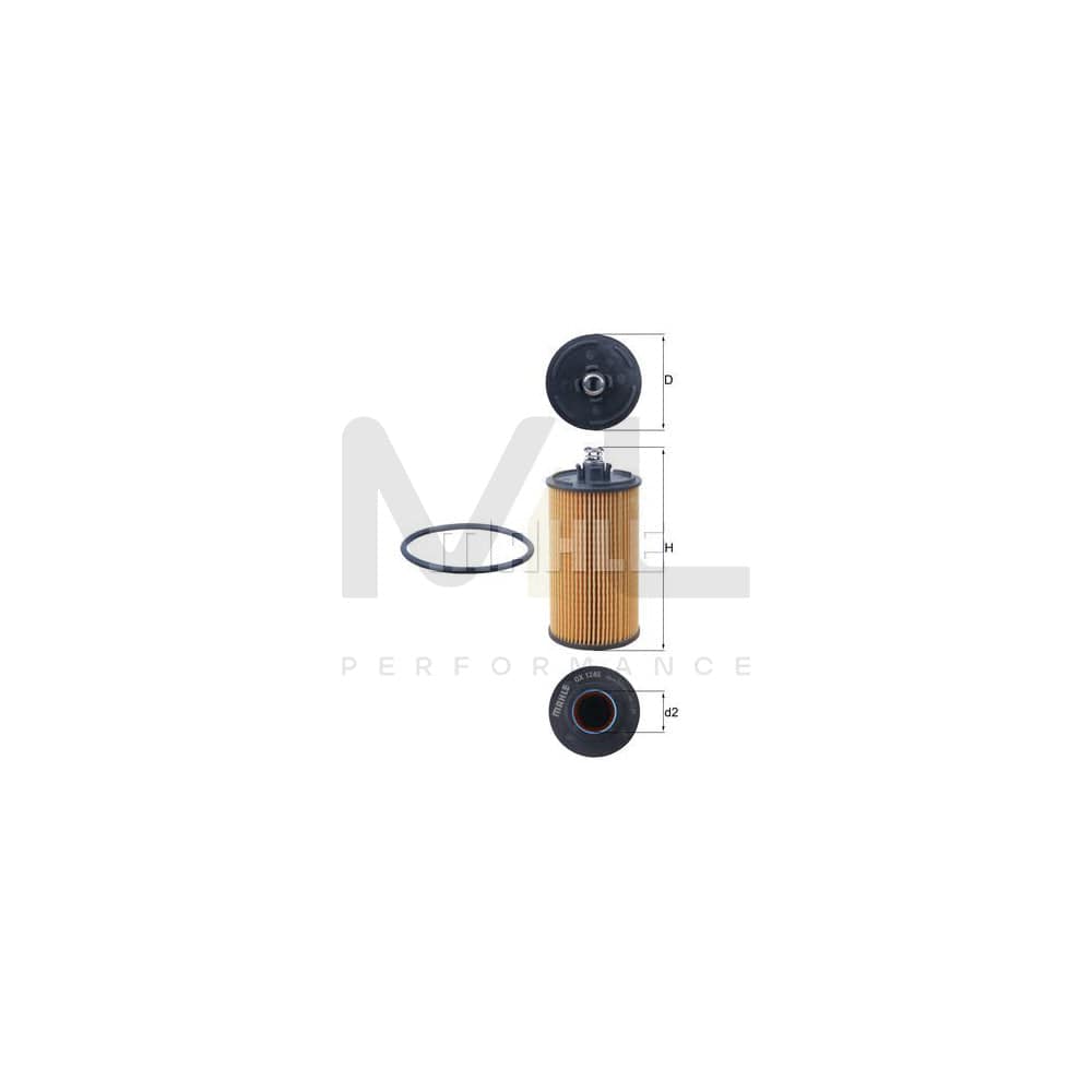 MAHLE ORIGINAL OX 1245D Oil Filter Filter Insert | Performance Parts DirectCar Parts