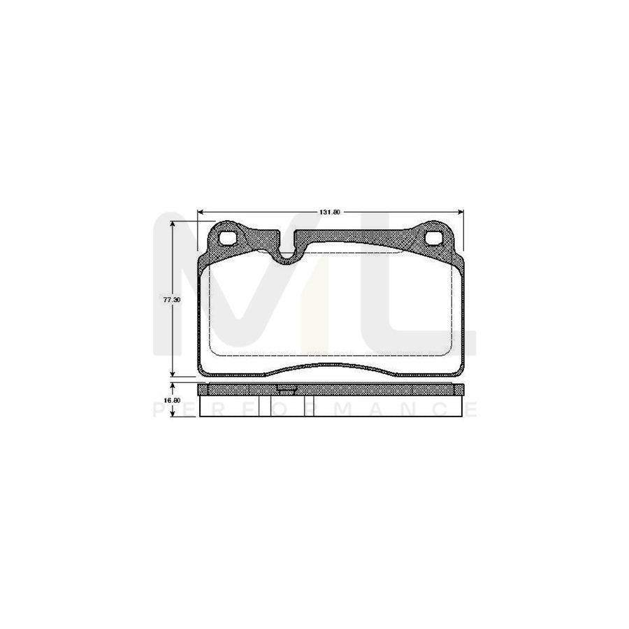 Bosch 0986Tb2931 Brake Pad Set Excl. Wear Warning Contact  | Performance Parts Direct Car Parts
