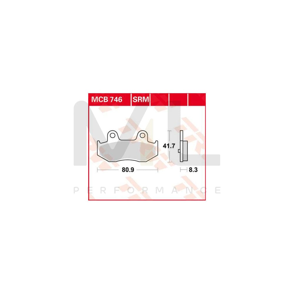 TRW Sinter Maxi Scooter Mcb746Srm Brake Pad Set | Performance Parts Direct Car Parts