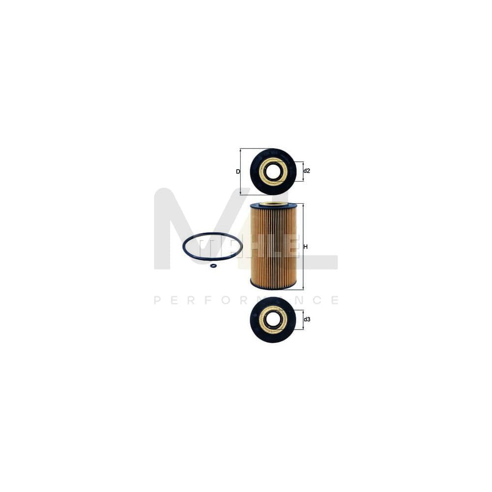MAHLE ORIGINAL OX 169D Oil Filter Filter Insert | Performance Parts DirectCar Parts