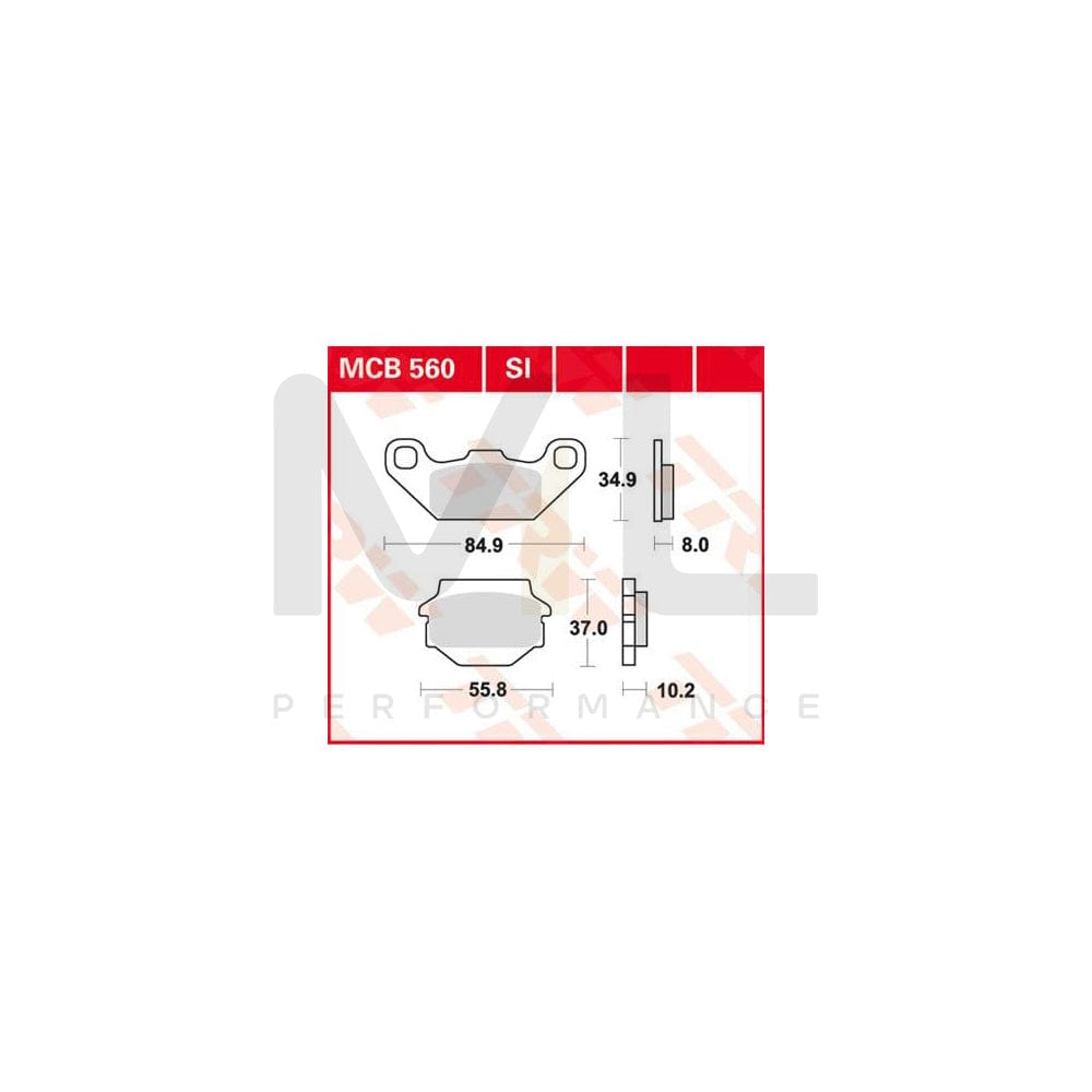 TRW Sinter Offroad Mcb560Si Brake Pad Set | Performance Parts Direct Car Parts