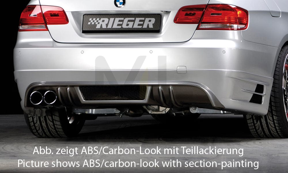 Rieger 00053440 BMW 3 Series E92 E93 Rear Diffuser for Twin Tailpipe Left